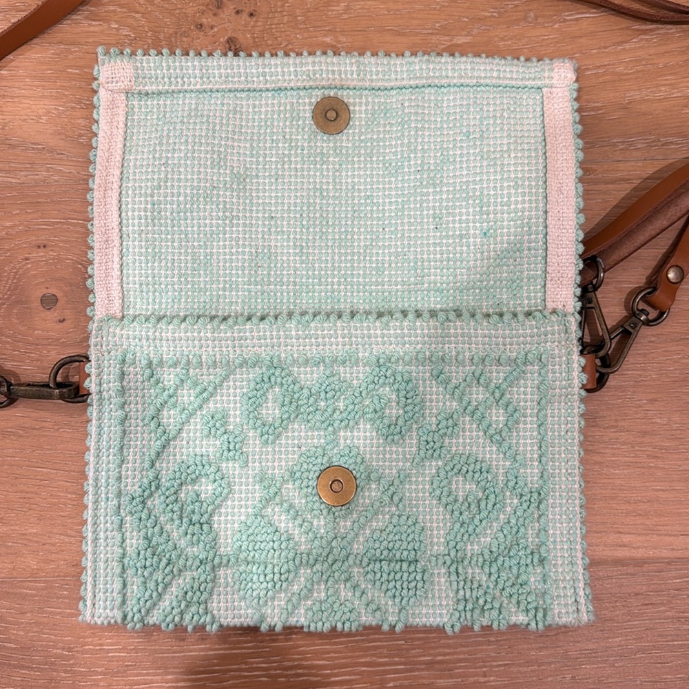 Turquoise Patterned Clutch - Picture 3 of 3